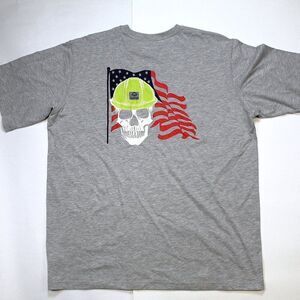 NEW Wolverine Men's Short Sleeve Flag Skull Graphic T-shirt
